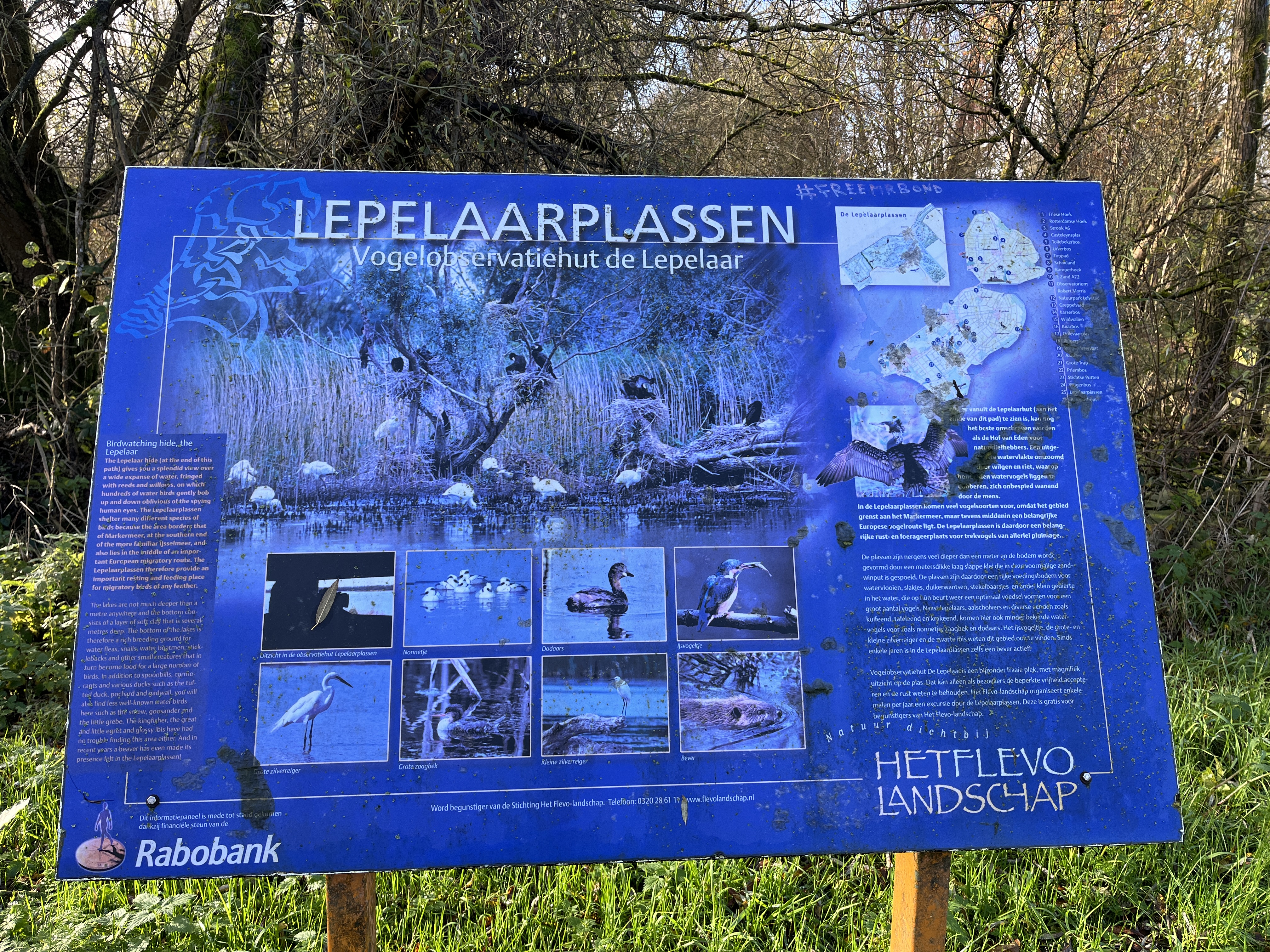 (Lepelaarsplas). Foto van Gerda van der Meer.
Informatiebord